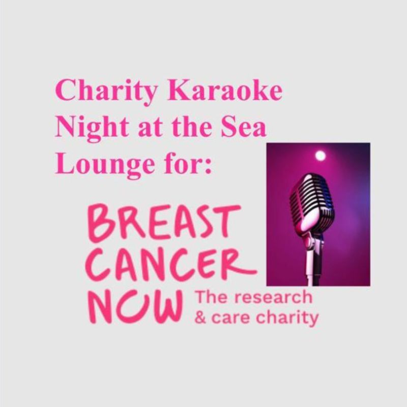 Image representing Charity Karaoke Night in aid of Breast Cancer Now from The Sea Lounge, Broadstairs